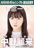 【中野麗来】 公式生写真 AKB48 翼はいらない 劇場盤特典