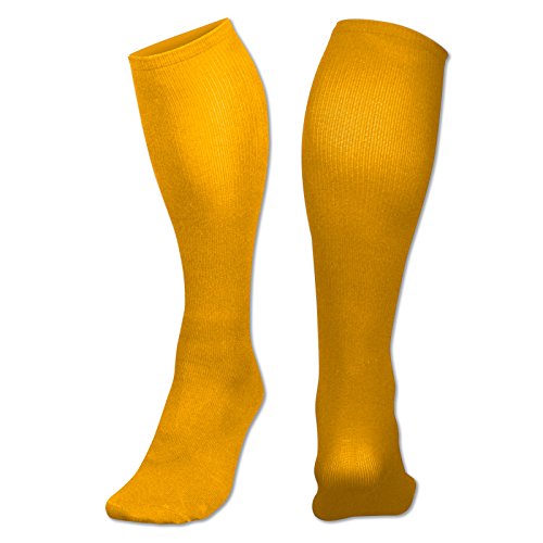 CHAMPRO Featherweight Socks, Single Pair, Adult Large, Gold