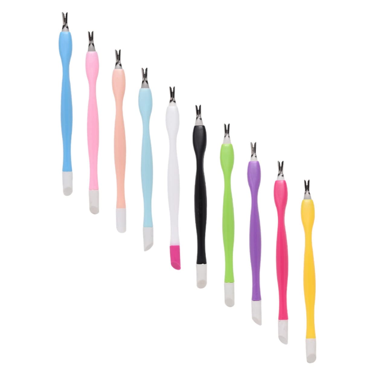 PLAFOPE 50pcs Manicure Tools Set Nail Cuticle Pushers Exfoliators Trimmer Scissors Random Style