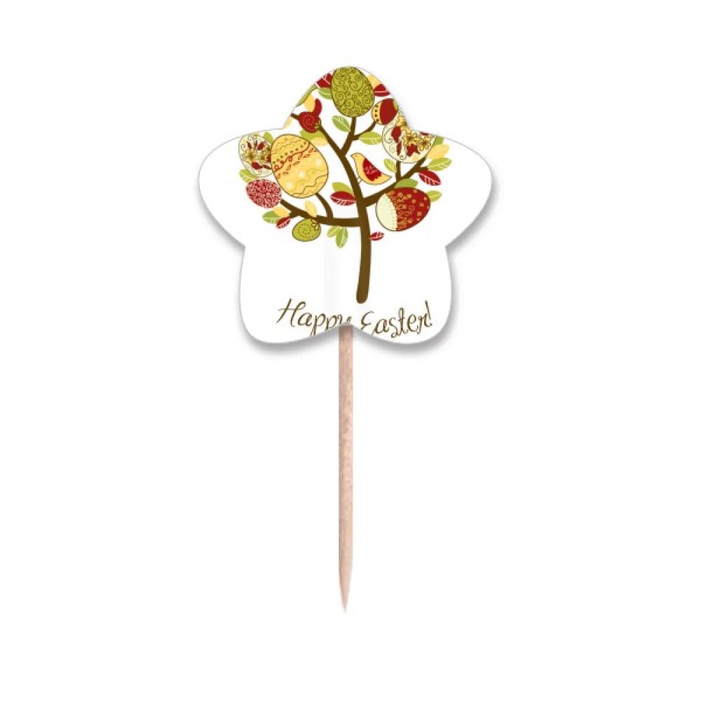 Cupcake picks œuf de Pâques et drapeaux en étoile pour brunch printanier réussi