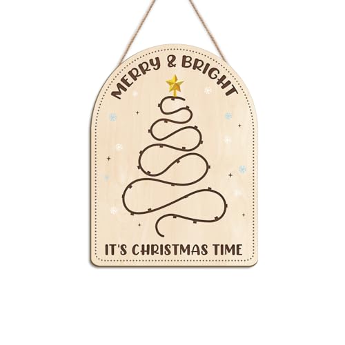 Activité scolaire Noël : suspension bois empreinte bébé DIY - 7
