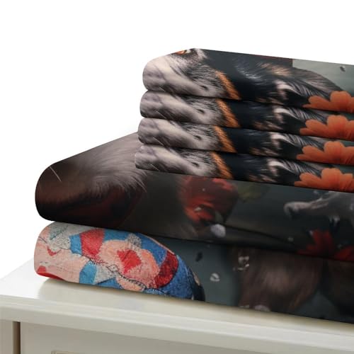 Housse de couette chien avec fermeture éclair microfibre douce 3 pièces - 7