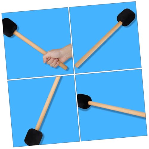 Baqueta para bombo con mango de madera antideslizante negro miniatura 4