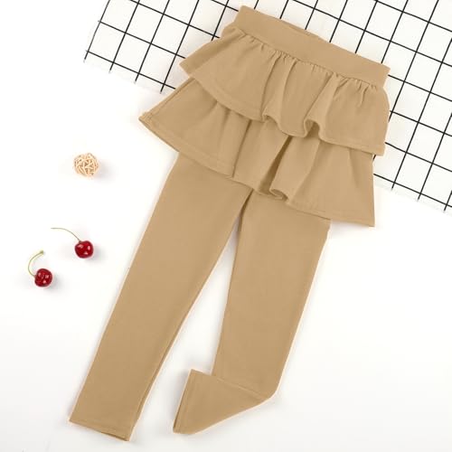 Image of KEREDA Girls Leggings Ruffle Skirt School Uniform Pants Kids Clothes