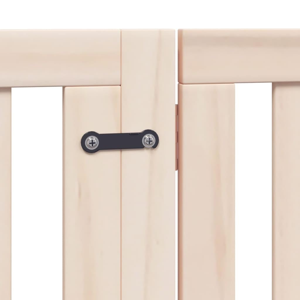 Rejilla para perros con puerta plegable, 4 paneles, 320 cm, madera de álamo, independiente con cerradura para cachorros y perros en el jardín, terraza, patio, protección segura