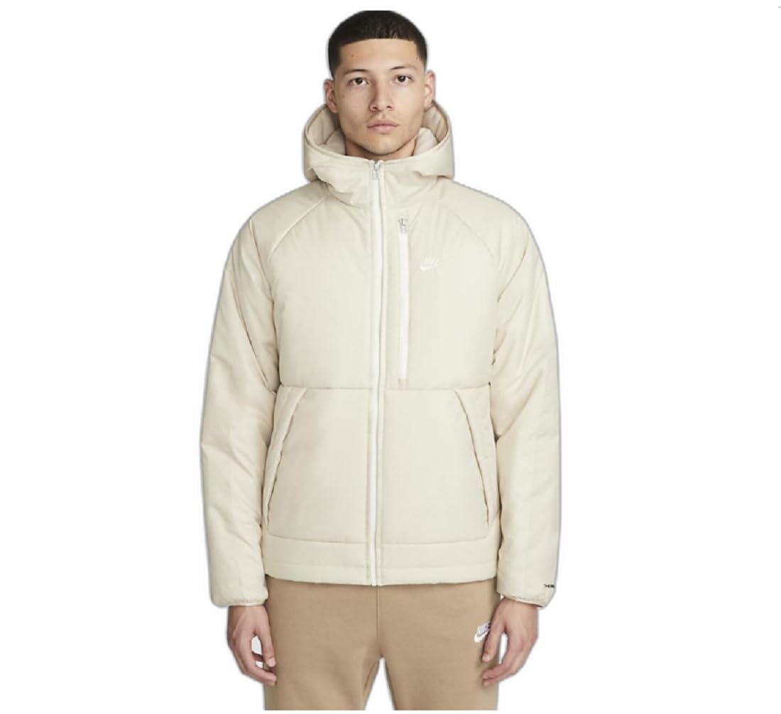 Nike Men's Tan Plain Light Brown Jacket - Size: Regular/36