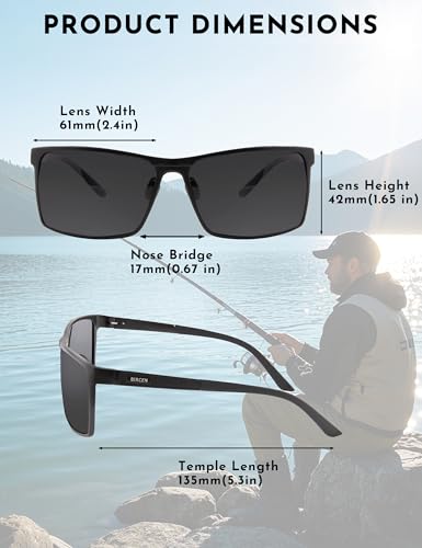 Bircen Men's Polarized Anti-Glare AL-Mg Metal Sunglasses (Various) - image 4
