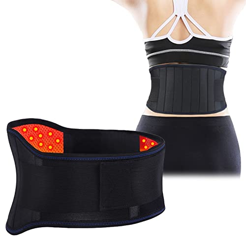 Terapia magnética térmica Cinturón Lumbar Cinturón autocalentable de la Espalda a la Parte Baja de la Espalda Hombres Mujeres Cinturón de Control de abdomino Ajustable Entrenador de Cintura para la