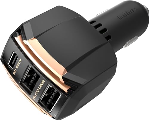 カシムラ USB PD搭載のクルマ用ハイパワーUSB電源 最大出力65W対応 NDC-055