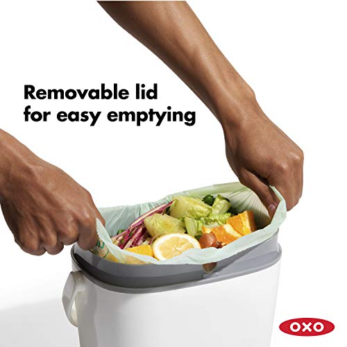 OXO Good Grips EASY-CLEAN COMPOST BIN - WHITE - 1.75 GAL/6.62 L by OXO - Image 4