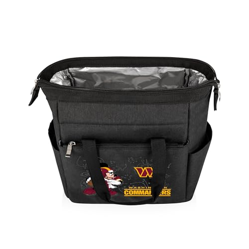 Image of PICNIC TIME NFL Mickey Mouse On The Go Lunch Bag - Soft Cooler Lunch Box - Insulated Lunch Bag, (Black)