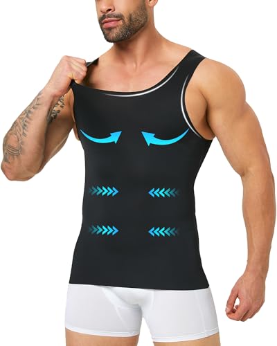 Compression Shirt Slimming Body Shaper for Men Sleeveless Shapewear Tummy Control Tank Top
