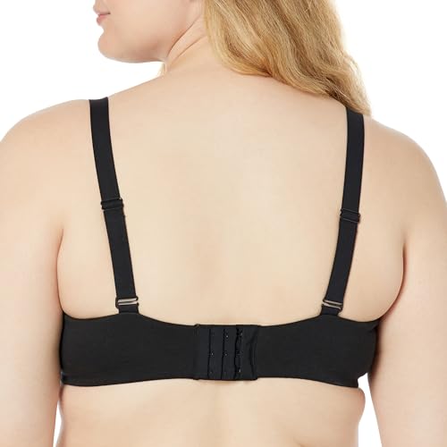 Amazon Essentials Women's Underwire Lightly Padded Demi Cup Microfibre Bra, Pack of 2, Black/White, 36C - image 6