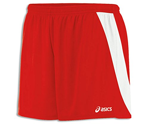 ASICS - Pantaloncini da Donna Break Through Performance, Donna, Pantaloncini, TF2353, Rosso Bianco, XS