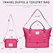 WOOMADA Weekender Bag for Women,Travel Carry On Bag with Shoe Compartment,Overnight Travel Duffle Bag with Toiletry Bag(hot pink)