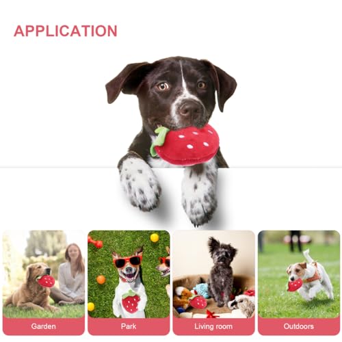 balacoo 2 Pcs Strawberry Juguetes Sonoros para Perros miniatura 5