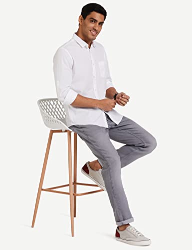 Amazon Brand - Symbol Men's Cotton Shirt | Casual | Plain | Full Sleeve | Summer-Regular Fit (Available in Plus Size) - Image 3