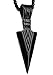 Produktbild Crownly Herren Edelstahl Schmuck Spear Point Pfeilspitze Anhänger Halskette Gold Silber Schwarz