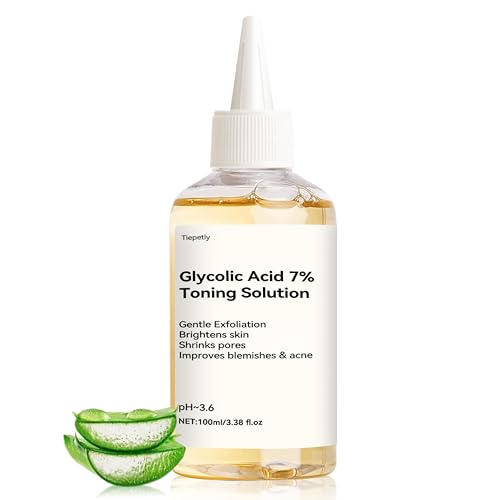 Acido Glicolico 7% Toning Resurfacing Solution, Glycolic Acid, Apto para Todo Tipo de Piel, Cuidado de la Piel Ácido Glicólico, Exfoliante, Manchas, Acné