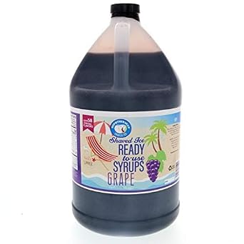 Hypothermias Grape جاهز لاستخدام Gallon 128 Fl. Oz Hawaiian Snow Cone Flavors Syrup - Shaved Ice، 100٪ Pure Cane Sugar