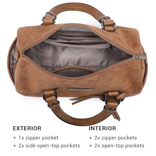 Bolso tipo hobo grande de cuero vegano para mujer miniatura 4