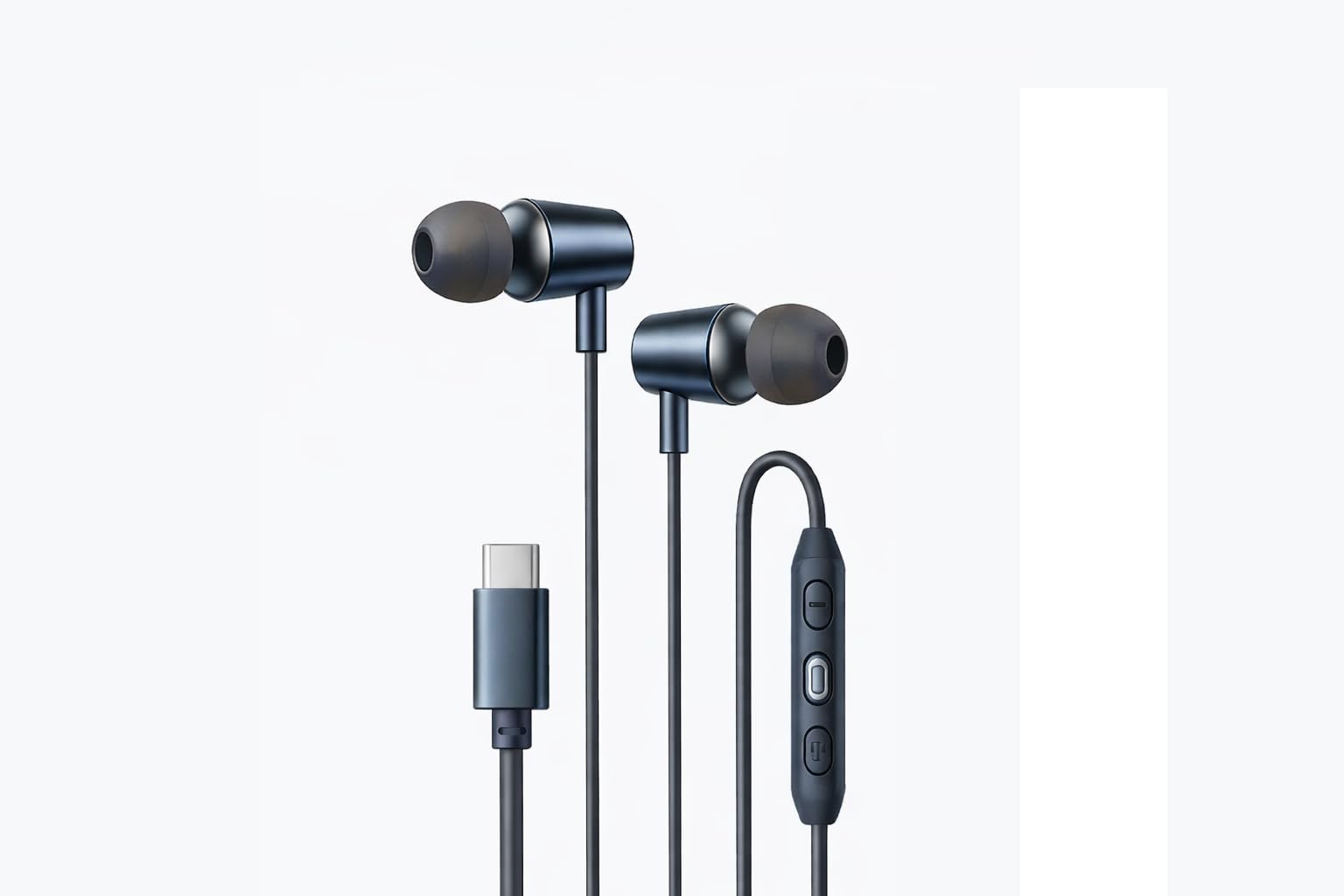 Metallic Type-C Wired Earphones with Mic, Deep Bass in-Ear Stereo Sound, Inline Controls, Tangle Resistant Cable for Smartphones (Pack of 1)-picture-32