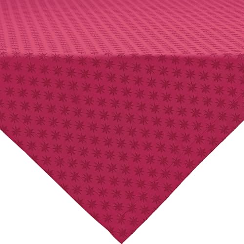Erwin Müller Jacquard Mitteldecke Denia Sterne rot Größe 80x80 cm -...