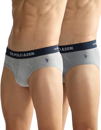 Image of U.S. Polo ASSN. Mens OEB11 Elasticized Waist Underwear Briefs - Pack of 2
