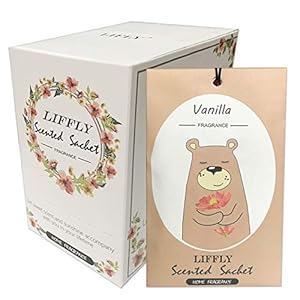 14 Packs Vanilla Scented Sachets for Drawers and Closets Gift Box
