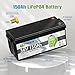TCBWORTH 36V Lithium Golf Cart Battery 150Ah, Rechargeabel Deep Cycle LiFePO4 Batteries, 200A Smart BMS with Low-Temp Protection, Max. 15000 Cycles, for Golf Cart, Trolling Motors, Boat, Camping