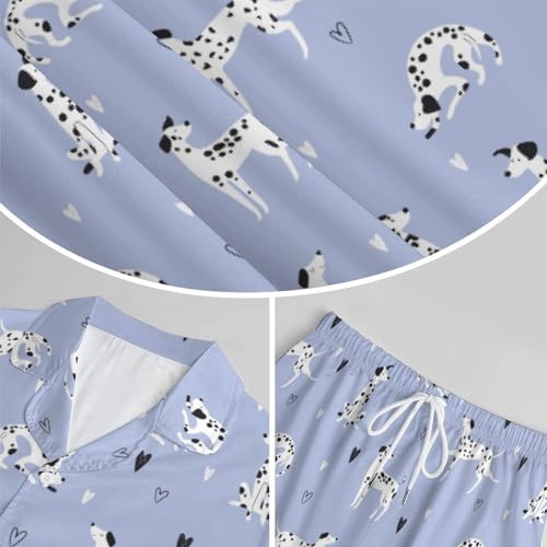 Cute Funny Dogs Pajama Sets 2 Piece Short Sleeve Sleepwear Button Down Loungewear XS-2XL 5