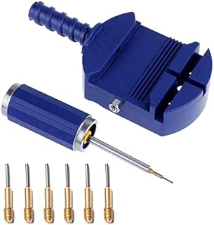 LINAERSHAO 1 Stück Uhrenarmband Armband Verbindungsstiftentferner Mit 6 Ersatznadel,Uhren Reparatur Set Einstellbar für Uhrenarmband Anpassung,Armband Uhren Kürzen Reparatur