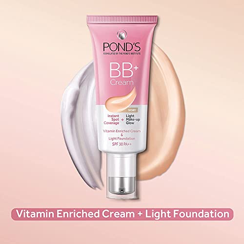 POND'S Bb+ Cream, Instant Spot Coverage + Light Make-Up Glow, Ivory 30G, Natural - Image 5