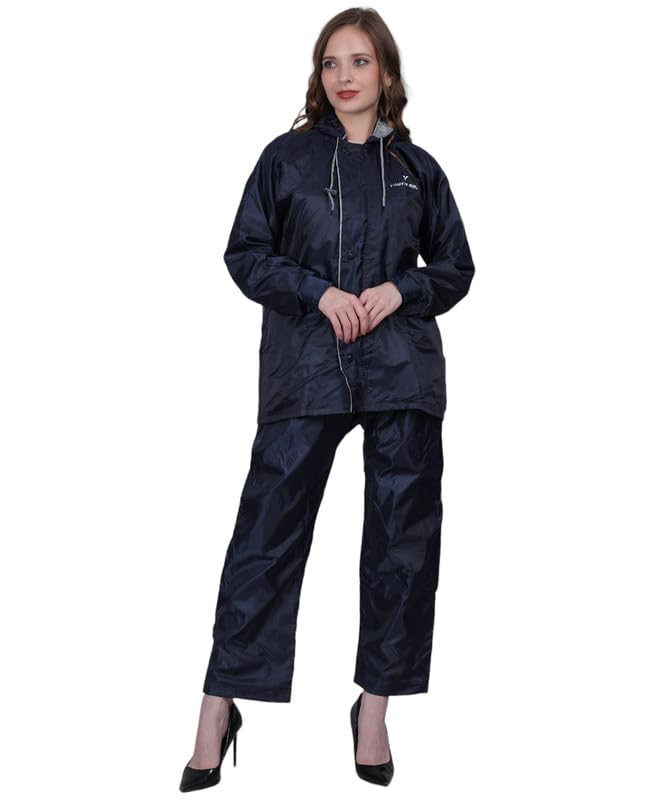 YOUTH ROBE - Premium Brand Womens Waterproof Rain Suit Lightweight Hooded Rain Coat & Pants Set, Windproof Outdoor Jacket for Hiking, Travel & Work with Storage Bag