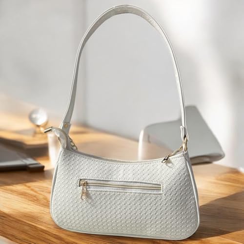 Image of DAISY STAR Woven Textured Shoulder Bag with Gold Chain Detail II Shoulder Handbag for Girl & Women II