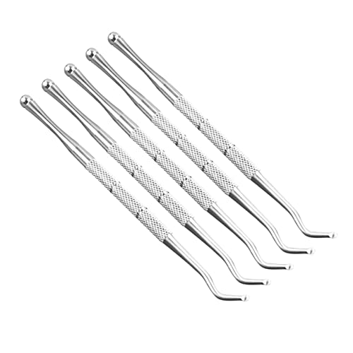 balacoo Sets Elegant Manicure Tool Stainless Steel Nail File Single Head Buffer for Fingernails Toenails Portable Pcs