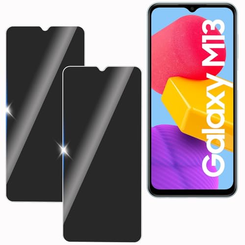 KULAIKE【2 Piezas Protector Pantalla Privacidad para Samsung Galaxy M13,Cristal Templado Anti Espía,Sin Burbujas,Anti-Espía Vidrio Película,Privacy Screen Protector,9H Dureza,Anti-Arañazo