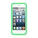 Fintie Silicone Case for iPod Touch 7 iPod Touch 6 iPod Touch 5 - (Honey Comb Series) Impact Shockproof Anti Slip Soft Protective Cover for iPod Touch 7th 6th 5th, Green-Glow in The Dark