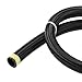 X AUTOHAUX 3ft 12AN Fuel Hose AN12 Universal Car Braided Nylon Stainless Steel CPE Oil Fuel Gas Line Hose Black