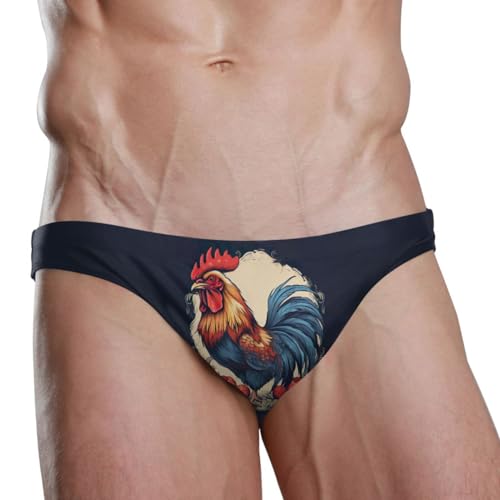 Men Swimming Bikini Swimsuit Swimwear Quick Dry Print Briefs2