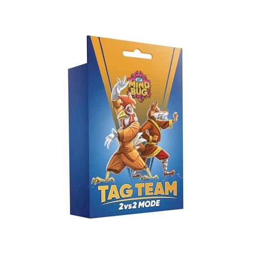 Nerdlab Games - Mindbug: Tag Team (English), 2-vs-2 Card Game Expansion, Strategy Team Card Battler, 8+ anni, 15-25 min., (English)