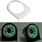 KHGUZ 3PCS Car Gauge Mounting Panel, 2 Inch Vehicle Gauge Mounting Bracket with Single Hole, Auto Gauge Pillar Mount Pod Holder for Dashboard, Universal for SUV, Sedan, Truck (Silver)