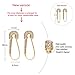 CZ Safety Pin Cartilage Sterling Silver Hoop Earrings for Women Girls Dainty Cubic Zirconia Dangle Drop Hypoallergenic Stud Post Crystal Huggie Fashion Hoops Jewelry 20mm Gold-Tone