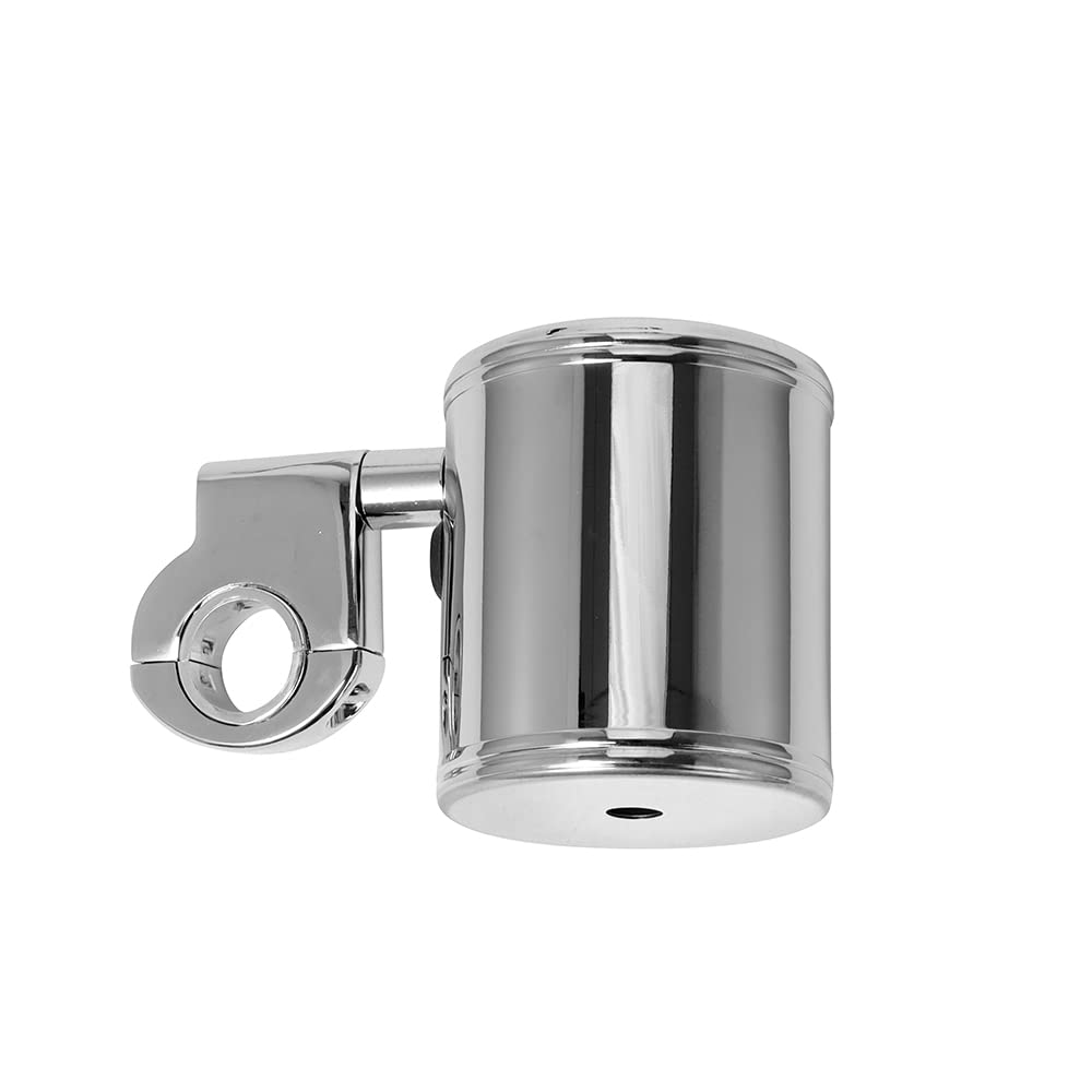 Porte-Gobelet Moto Universel Réglable Pour Harley Touring Street Glide - Support Aluminium Chrome/Noir