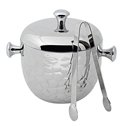 Enfriador de cava de pie EDZARD en acero inoxidable doble pared dorado 2