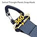 JX Tacfancier Molle Glove Clip T-Mount Swivel Hook, Tactical Key Holder for Belt, Triangle Plastic Snap Carabiner Battle Belt Accessories