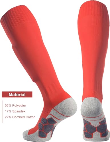 APTESOL Knee High Soccer Socks (1/3/5 Pair) Team Sport Cushion Athletic Socks for Kids Youth Adult3