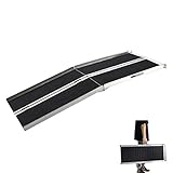 Wheelchair Ramps 5FT, gardhom Extra Wide 31.3' Folding Portable Antiskid Loading Ramp for Lawn Mower Ramps