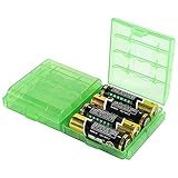 6 Stück Batterie Schutz Aufbewahrungs AA/AAA Dedizierten Batterie Box Grün Kunststoff Case Batterie Halter für Batterie Schutz