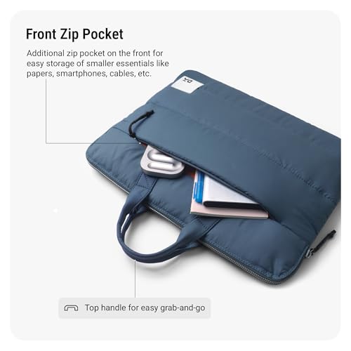 Image of DailyObjects Stria Pro Laptop Bag With Handle| Recycled Durable Polyester | Compatible with Laptop /MacBook Air /Pro Upto 15 Inch| Water Resistant|Padded Compartment with Zip Closure